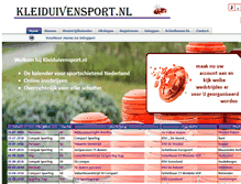 Tablet Screenshot of kleiduivensport.nl